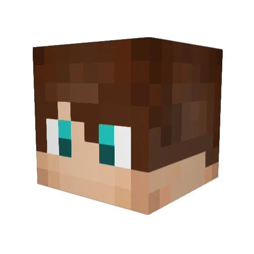 VatroxGaming Minecraft avatar head, 3D render