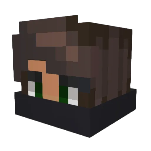 Vatroz_ Minecraft avatar head, 3D render