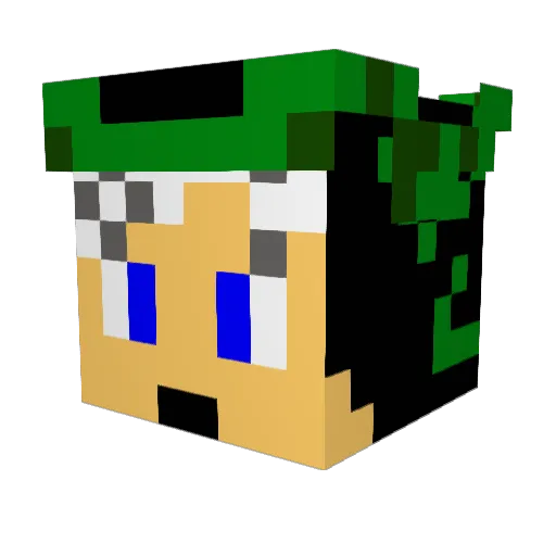 Vatyar Minecraft avatar head, 3D render