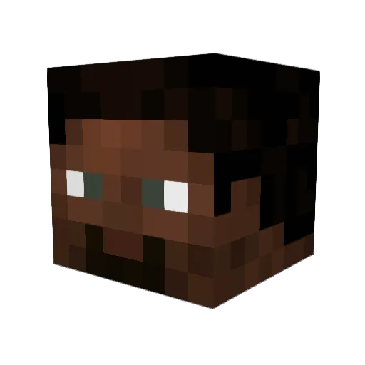 Vaugnnn Minecraft avatar head, 3D render
