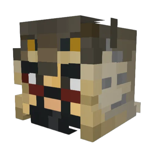 Vaugran Minecraft avatar head, 3D render