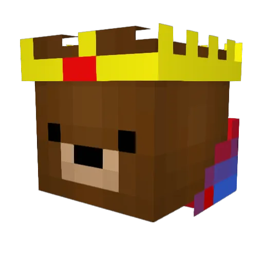 Vauhtimurmeli Minecraft avatar head, 3D render