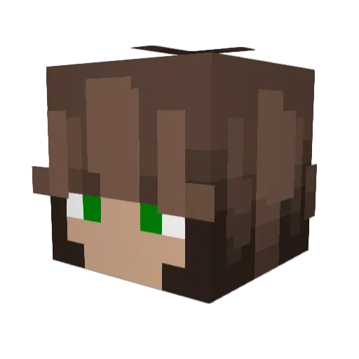 Vaulcia Minecraft avatar head, 3D render