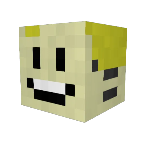 VaultBoyColt Minecraft avatar head, 3D render