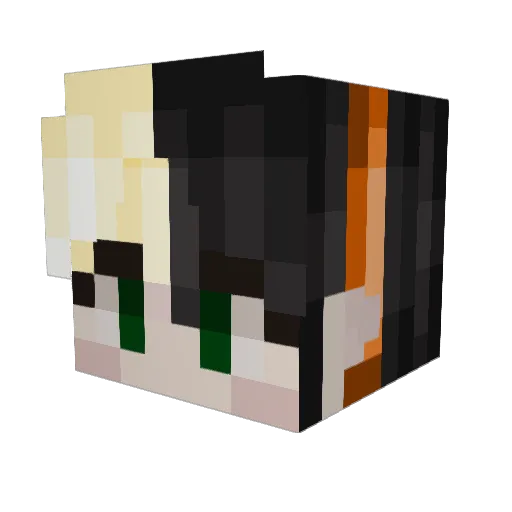 VaultCalico Minecraft avatar head, 3D render
