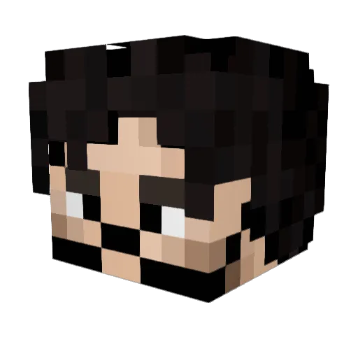 VaultThunder Minecraft avatar head, 3D render