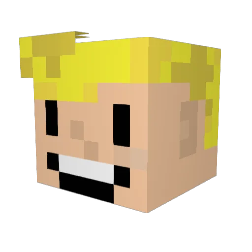 Vault_Boy_76 Minecraft avatar head, 3D render