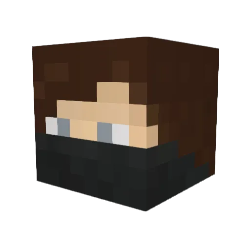 VaulterVonRook Minecraft avatar head, 3D render