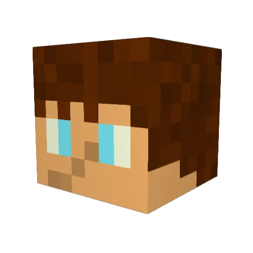 Vaulxis Minecraft avatar head, 3D render