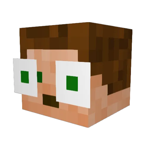 Vausea Minecraft avatar head, 3D render