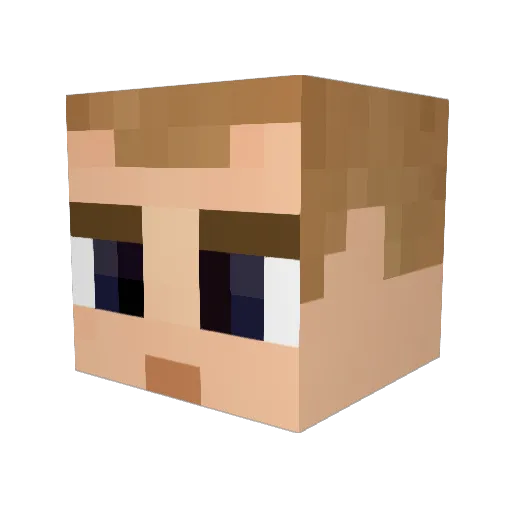 VavanGman Minecraft avatar head, 3D render