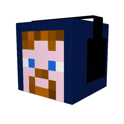 Vax_dx Minecraft avatar head, 3D render