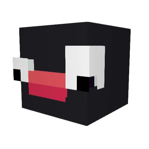 Vaxes Minecraft avatar head, 3D render