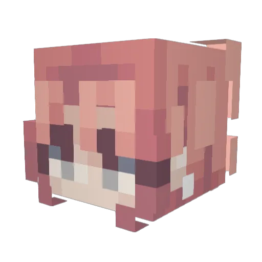 Vaxni Minecraft avatar head, 3D render