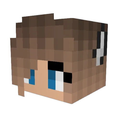 Vaxoi Minecraft avatar head, 3D render