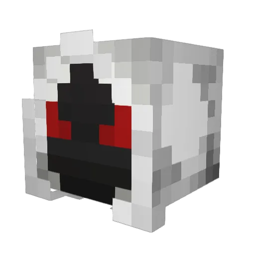 Vaxolotl Minecraft avatar head, 3D render