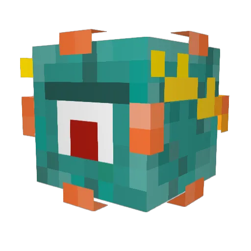 Vaxxer Minecraft avatar head, 3D render