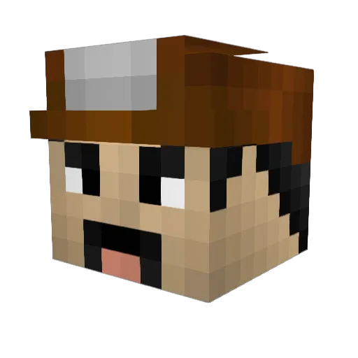 Vaxxnn Minecraft avatar head, 3D render