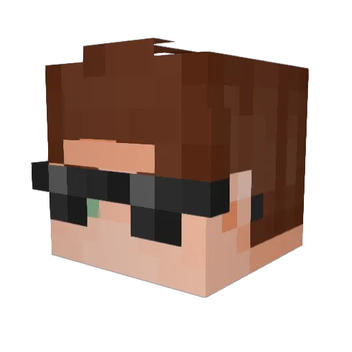 VayD1 Minecraft avatar head, 3D render