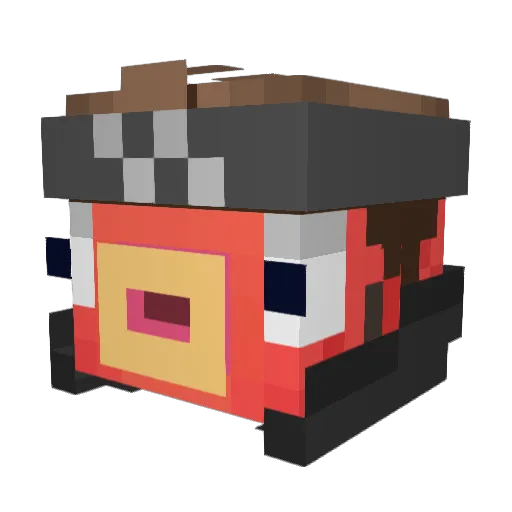 VayY69 Minecraft avatar head, 3D render