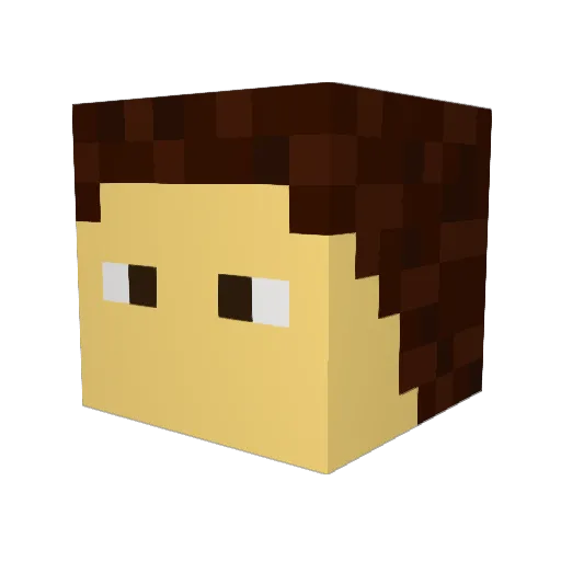 Vayccio Minecraft avatar head, 3D render