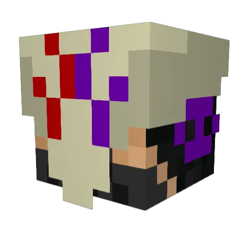 Vaydos Minecraft avatar head, 3D render