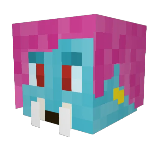 Vayenne Minecraft avatar head, 3D render