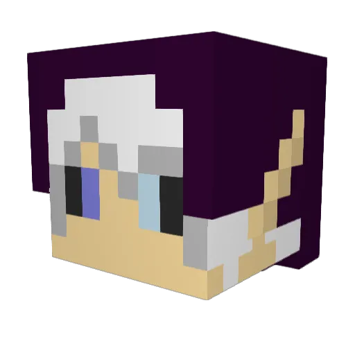 Vayto Minecraft avatar head, 3D render