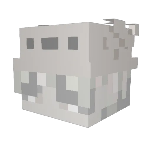 Vayzka Minecraft avatar head, 3D render