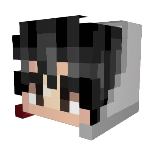 Vazcon Minecraft avatar head, 3D render