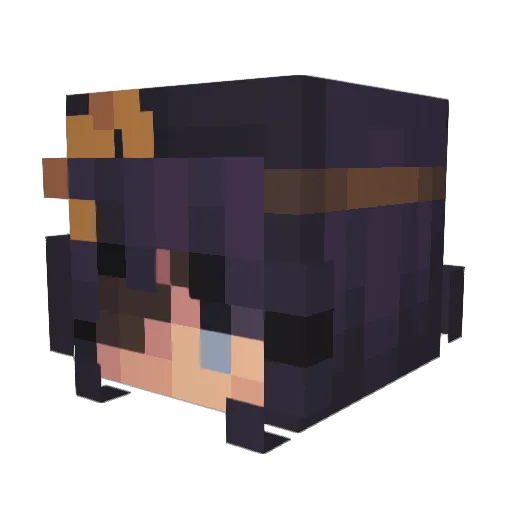 Vazde Minecraft avatar head, 3D render
