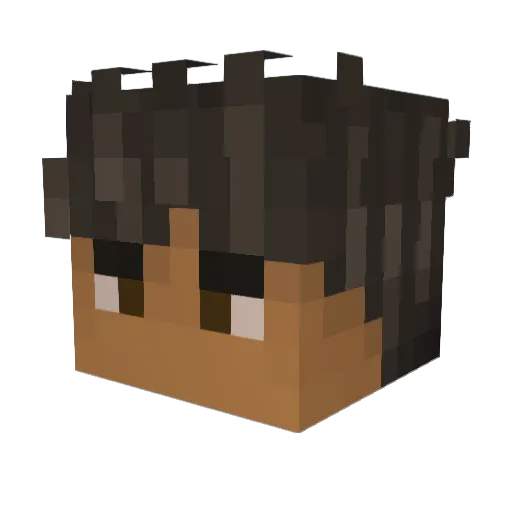 Vazeh Minecraft avatar head, 3D render
