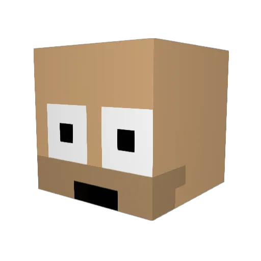 Vazohh Minecraft avatar head, 3D render