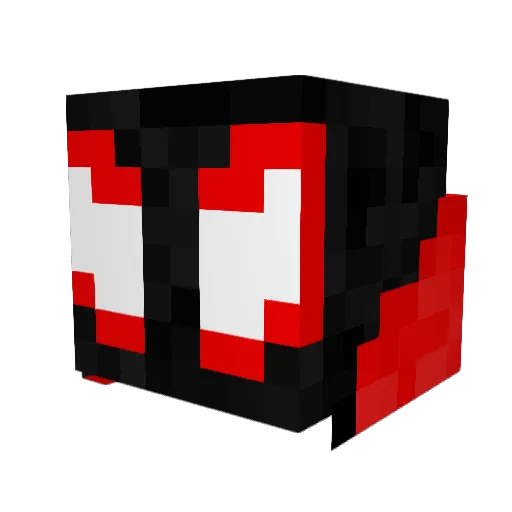 Vazutor Minecraft avatar head, 3D render