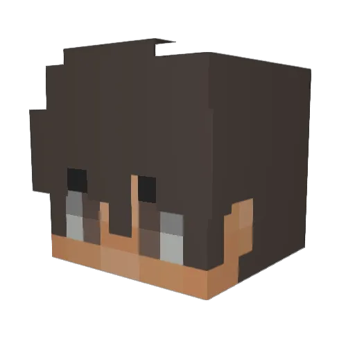 Vazzquex Minecraft avatar head, 3D render