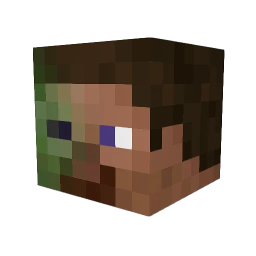 Vb9r Minecraft avatar head, 3D render