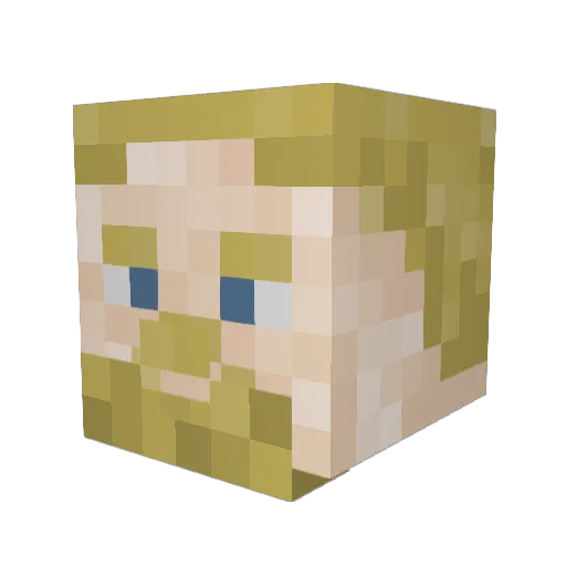 Vb_O_O Minecraft avatar head, 3D render