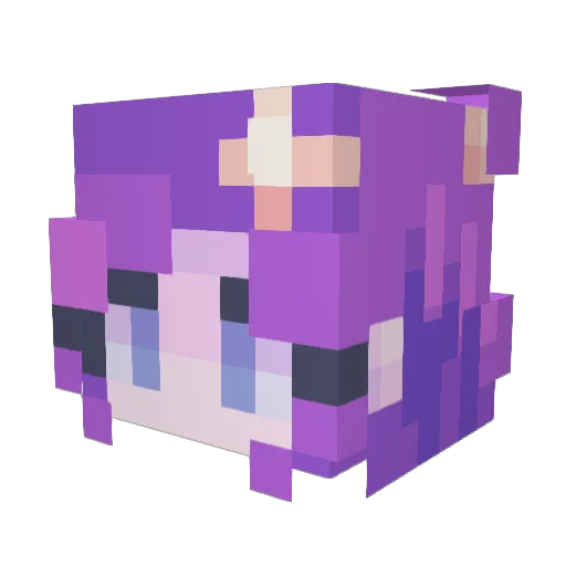 Vballpuppy Minecraft avatar head, 3D render