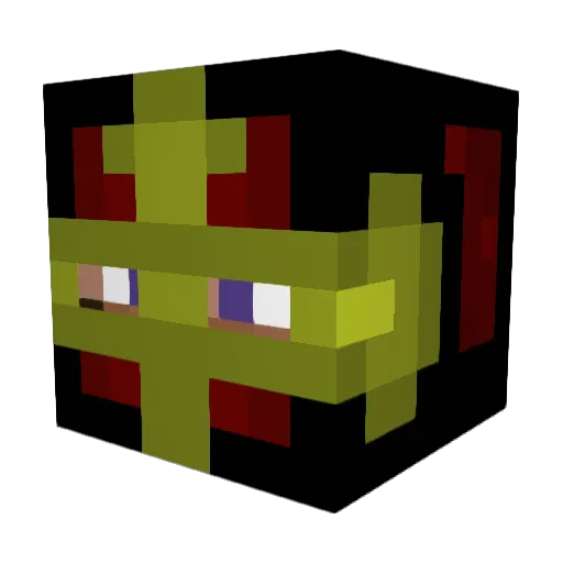 Vbasd Minecraft avatar head, 3D render