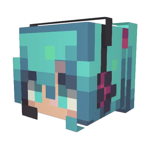 Vbbey7 Minecraft avatar head, 3D render