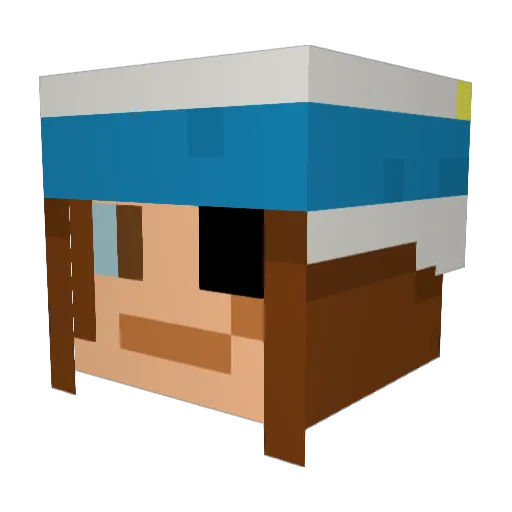 Vboy4827 Minecraft avatar head, 3D render