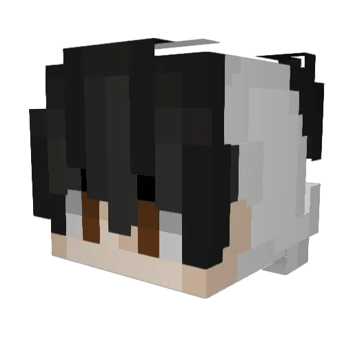 Vchai Minecraft avatar head, 3D render