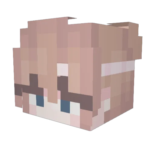 Vckssy Minecraft avatar head, 3D render