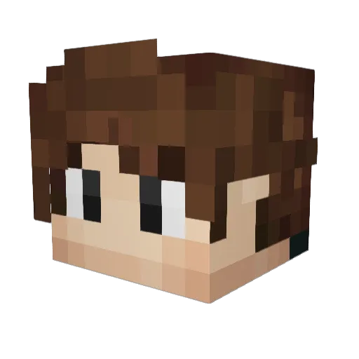 Vclox_ Minecraft avatar head, 3D render