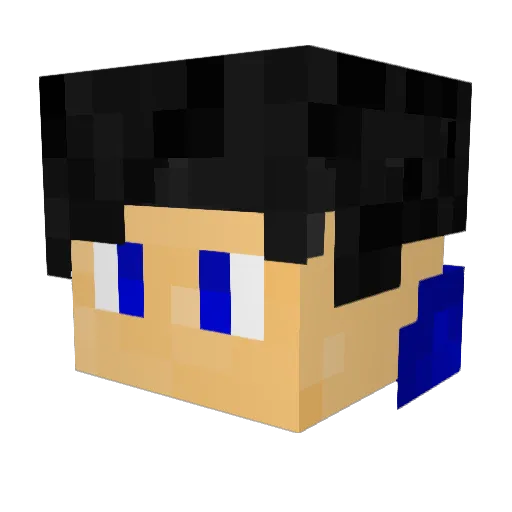 Vdark_ Minecraft avatar head, 3D render