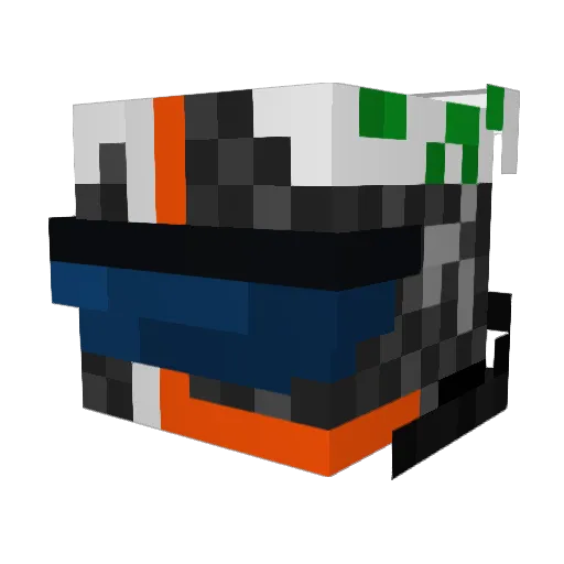 Vduster57 Minecraft avatar head, 3D render
