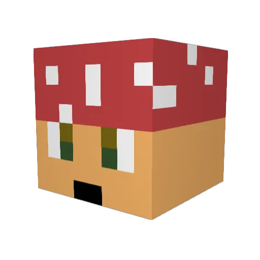 Ve0n1 Minecraft avatar head, 3D render