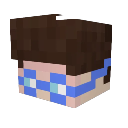 Ve0rax Minecraft avatar head, 3D render