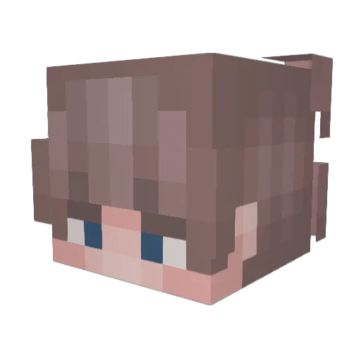 Ve1ra Minecraft avatar head, 3D render
