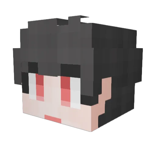 VeCar Minecraft avatar head, 3D render